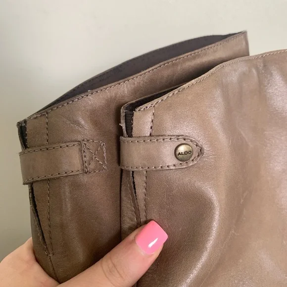 ALDO Light Brown Tan Gray Taite Boots Size 6.5 - Picture 7 of 16